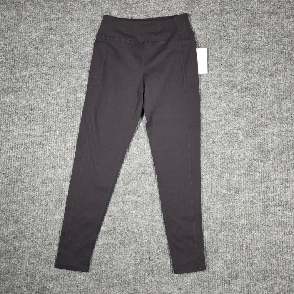 NWT Zella Girls Black High Rise Athletic Leggings Size L 10/12